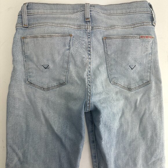 Hudson Zoey Mid Rise Crop Straight Leg Released Hem Jeans Size 27 - Picture 6 of 8
